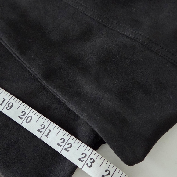 Frye Suede Like Button Front Jacket Stretch Womens M (Estimate) Black - Picture 6 of 9